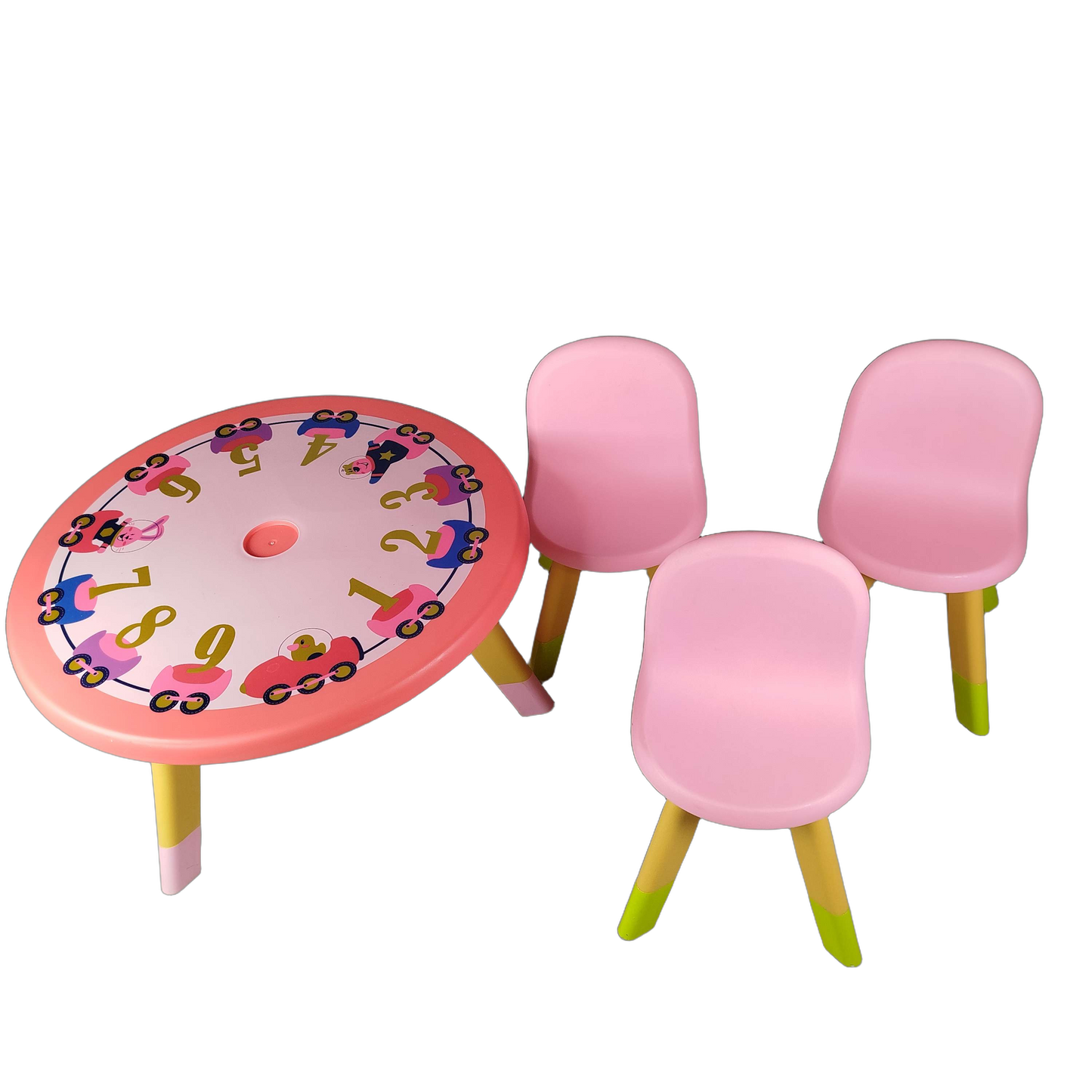 Zapf Creation Kita Möbel Tisch & 3 Stühle Set 4er