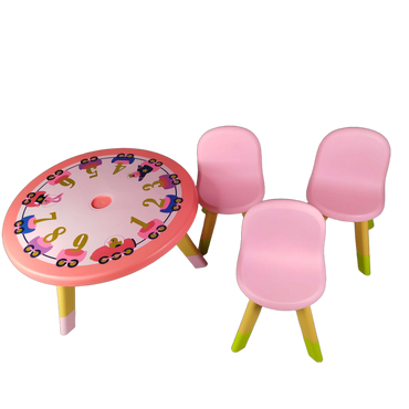 Zapf Creation Kita Möbel Tisch & 3 Stühle Set 4er