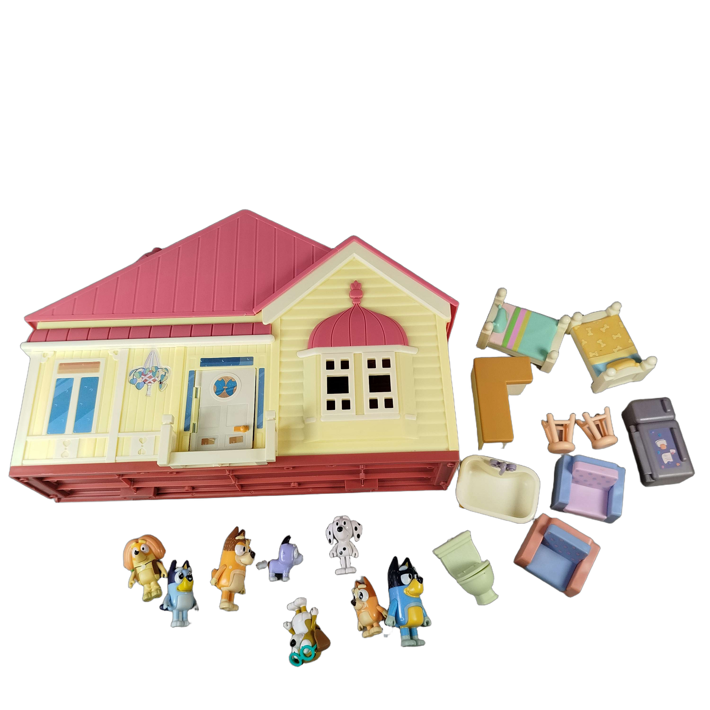 Moose Toys Bundle Bluey Familienhaus Puppenhaus, Figuren & Möbel