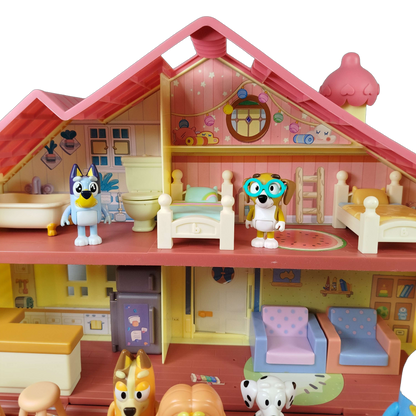 Moose Toys Bundle Bluey Familienhaus Puppenhaus, Figuren & Möbel