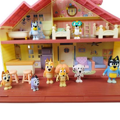 Moose Toys Bundle Bluey Familienhaus Puppenhaus, Figuren & Möbel