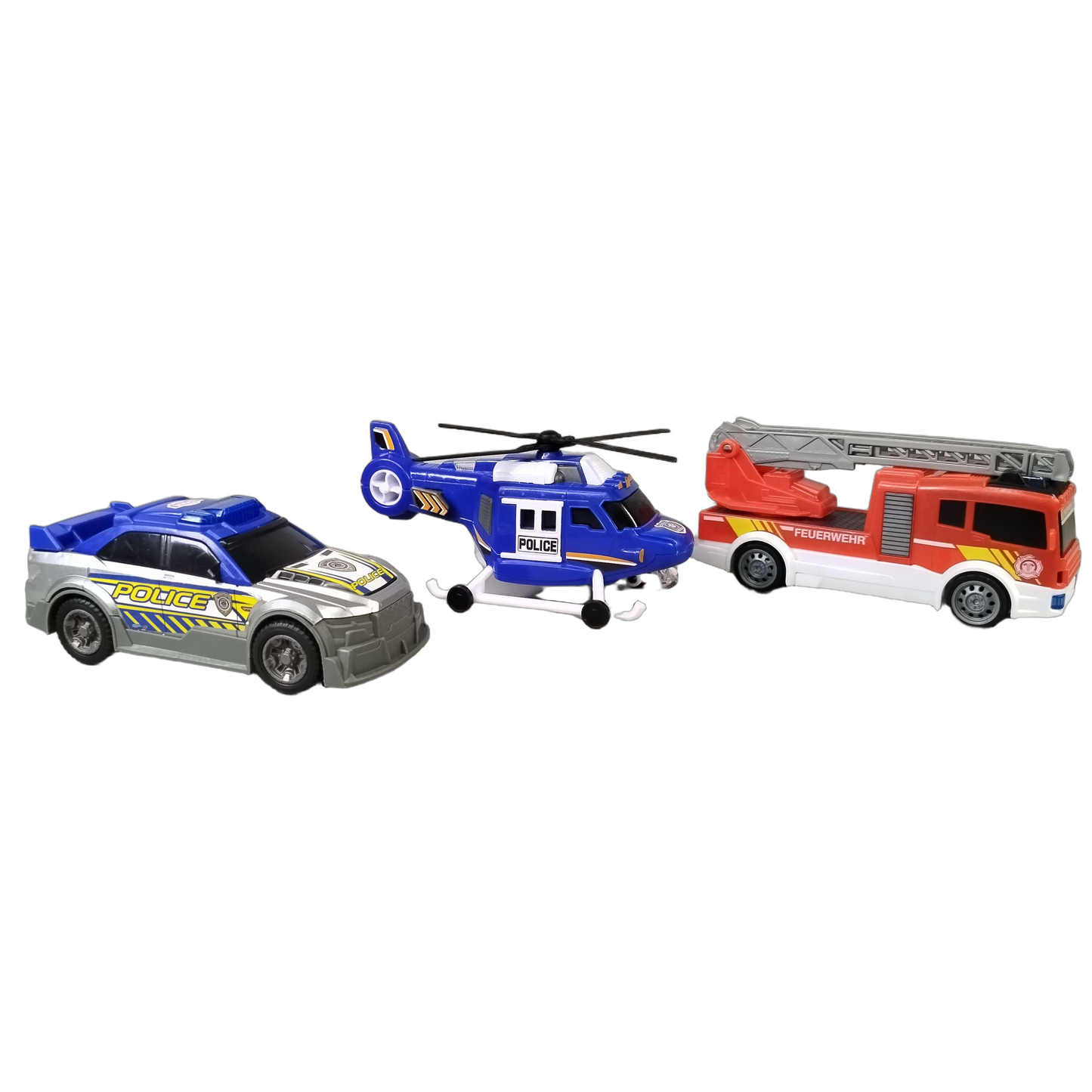 Dickie Toys Bundle Polizei & Feuerwehr 3x Autos