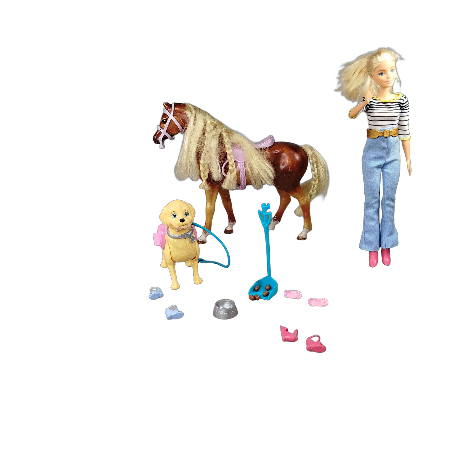 Mattel Bundle Barbie Set von 5 Puppen & Hund