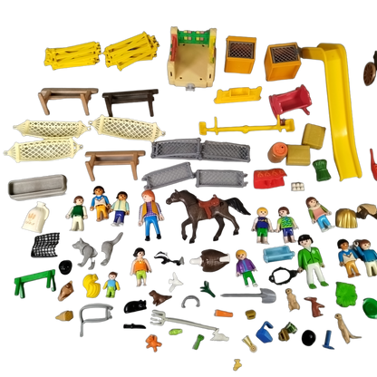 Playmobil Bundle Bauernhof Spielplatz Set Figuren & Tiere & Zubehör