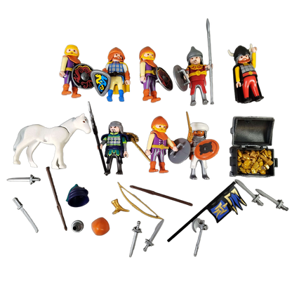 Playmobil Bundle Ritter & Wikinger Set von 9 Figuren & Pferd