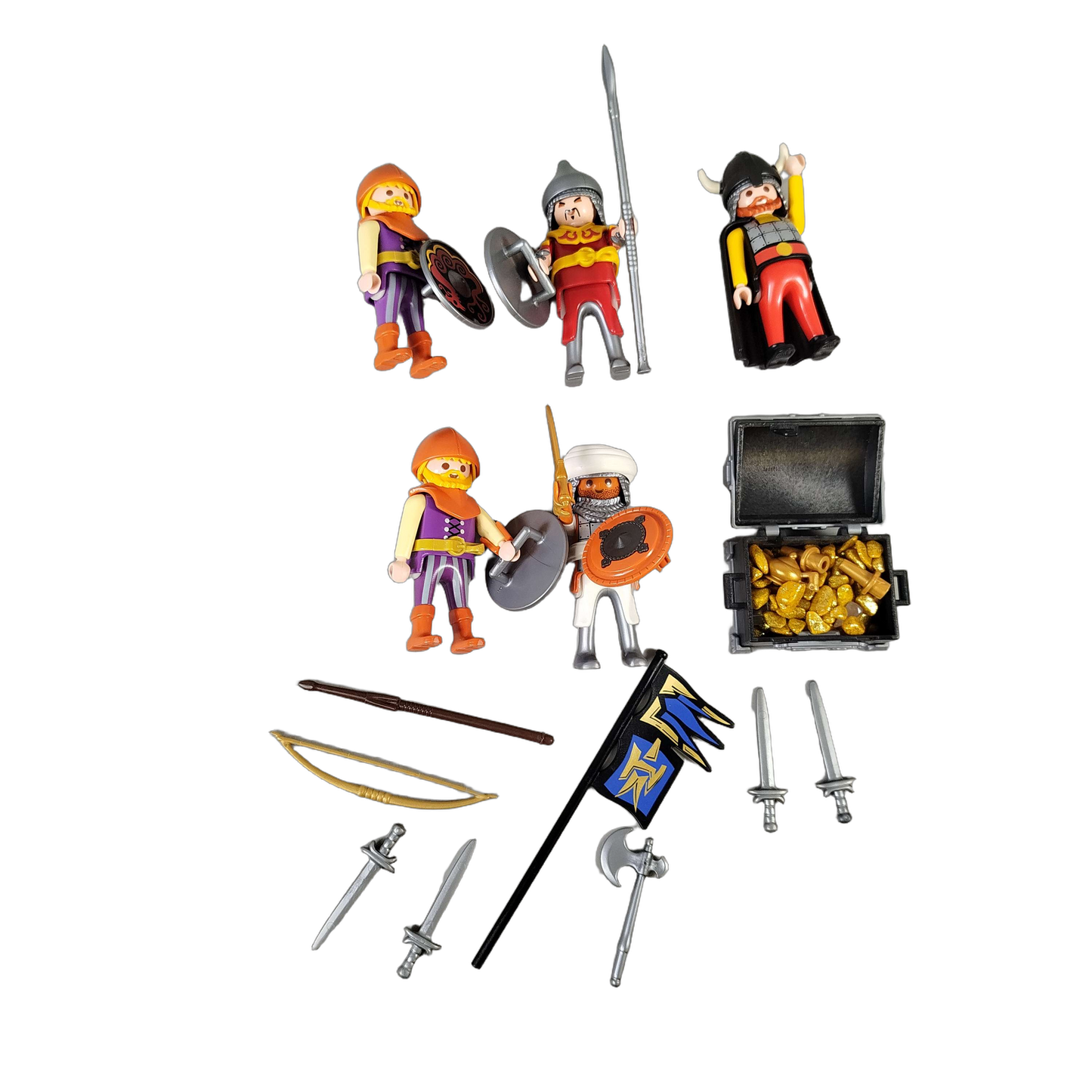 Playmobil Bundle Ritter & Wikinger Set von 9 Figuren & Pferd