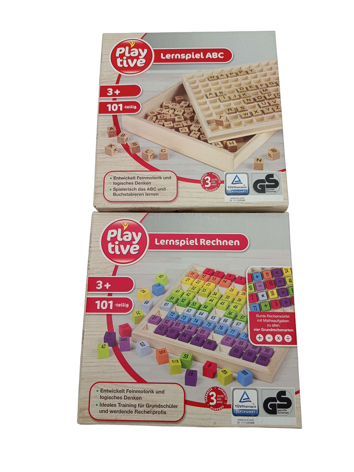 Playtive Bundle Vorschule ABC & Rechnen Set von 2 Lernspiele