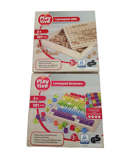 Playtive Bundle Vorschule ABC & Rechnen Set von 2 Lernspiele