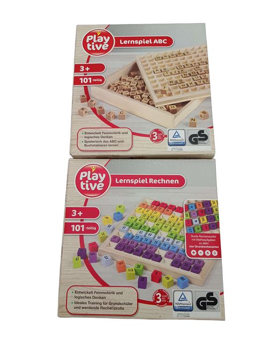 Playtive Bundle Vorschule ABC & Rechnen Set von 2 Lernspiele