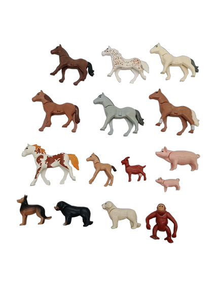 Playmobil Bundle Tiere Pferd Pony Fohlen Set von 15 Tierfiguren