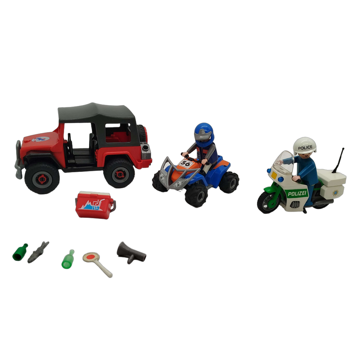 Playmobil Bundle Polizei 4189 3564 4229 Set von 3 Motorrad & Quad