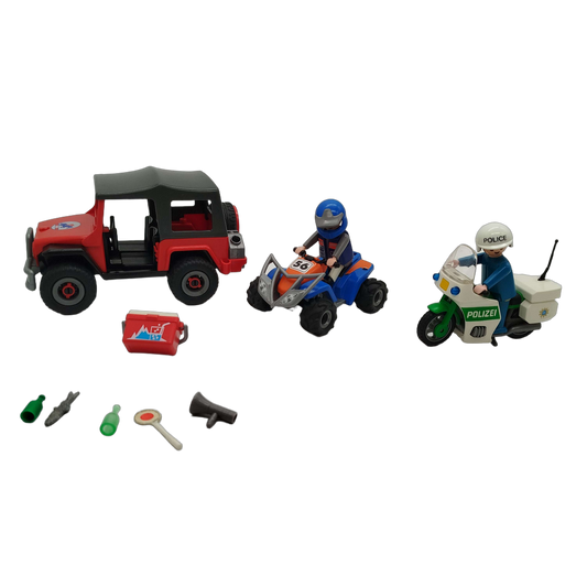 Playmobil Bundle Polizei 4189 3564 4229 Set von 3 Motorrad & Quad