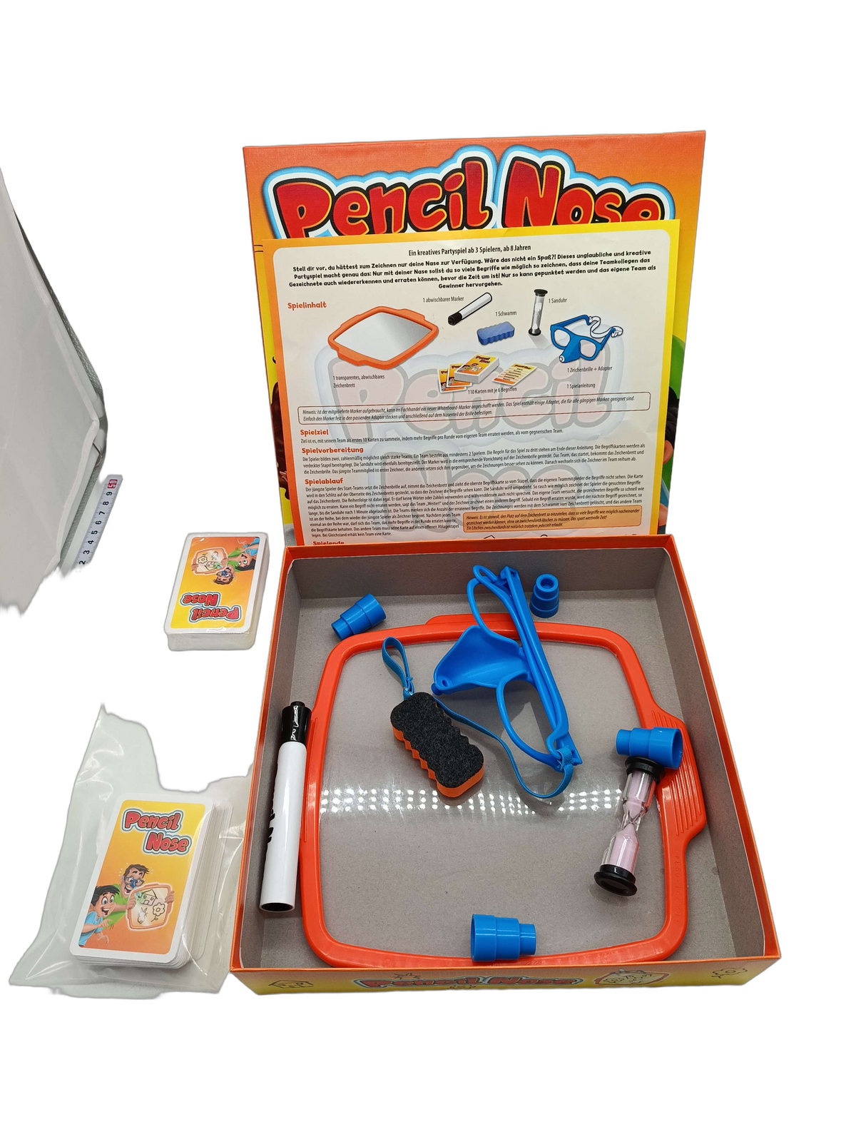 Piatnik Pencil Nose Partyspiel & Zeichenspiel mit Zubehör