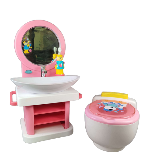 Zapf Creation Bundle Puppenmöbel Set von 2 Waschbecken & Toilette