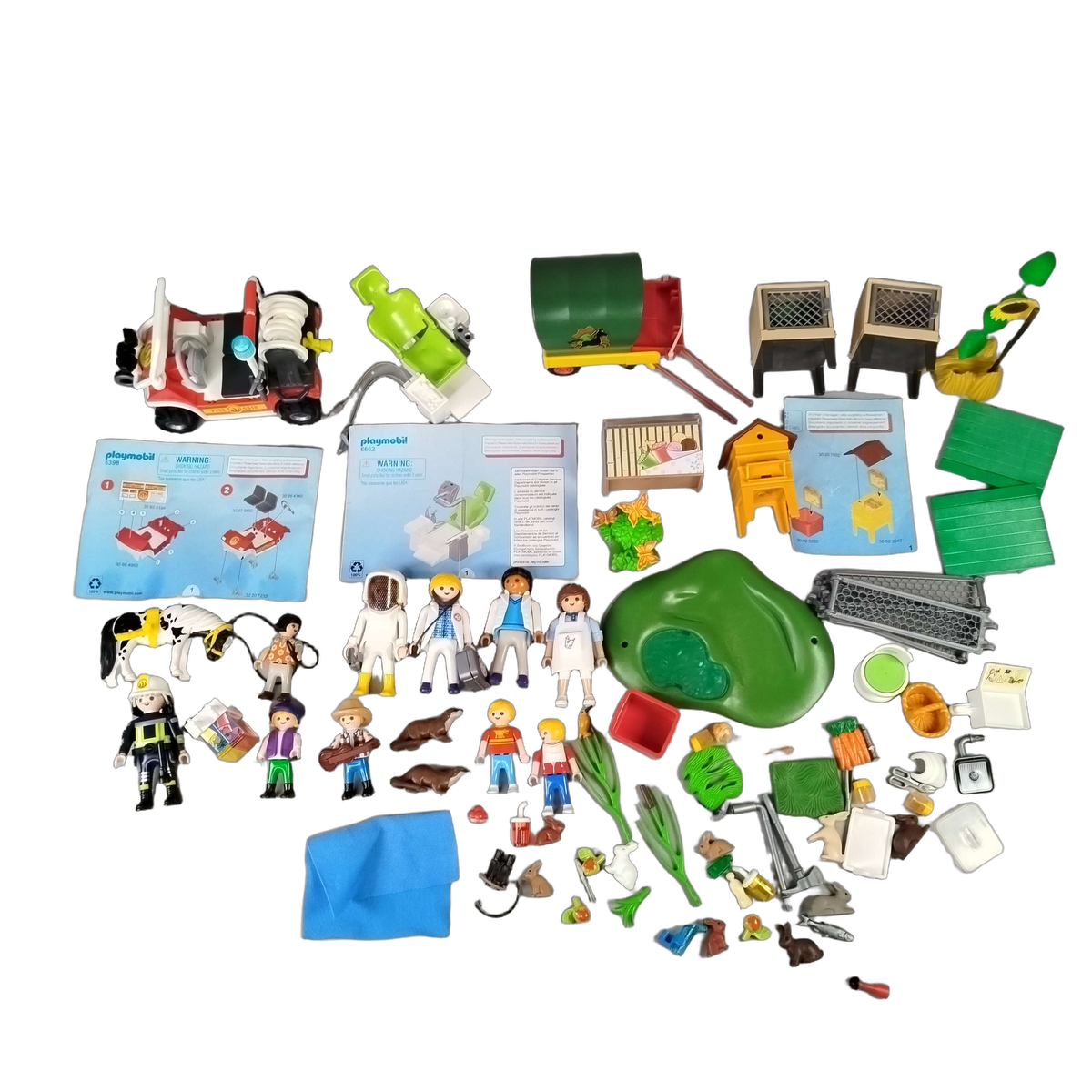 Playmobil Bundle Feuerwehr 6818 6662 5398 6948 Set von 7 Figuren