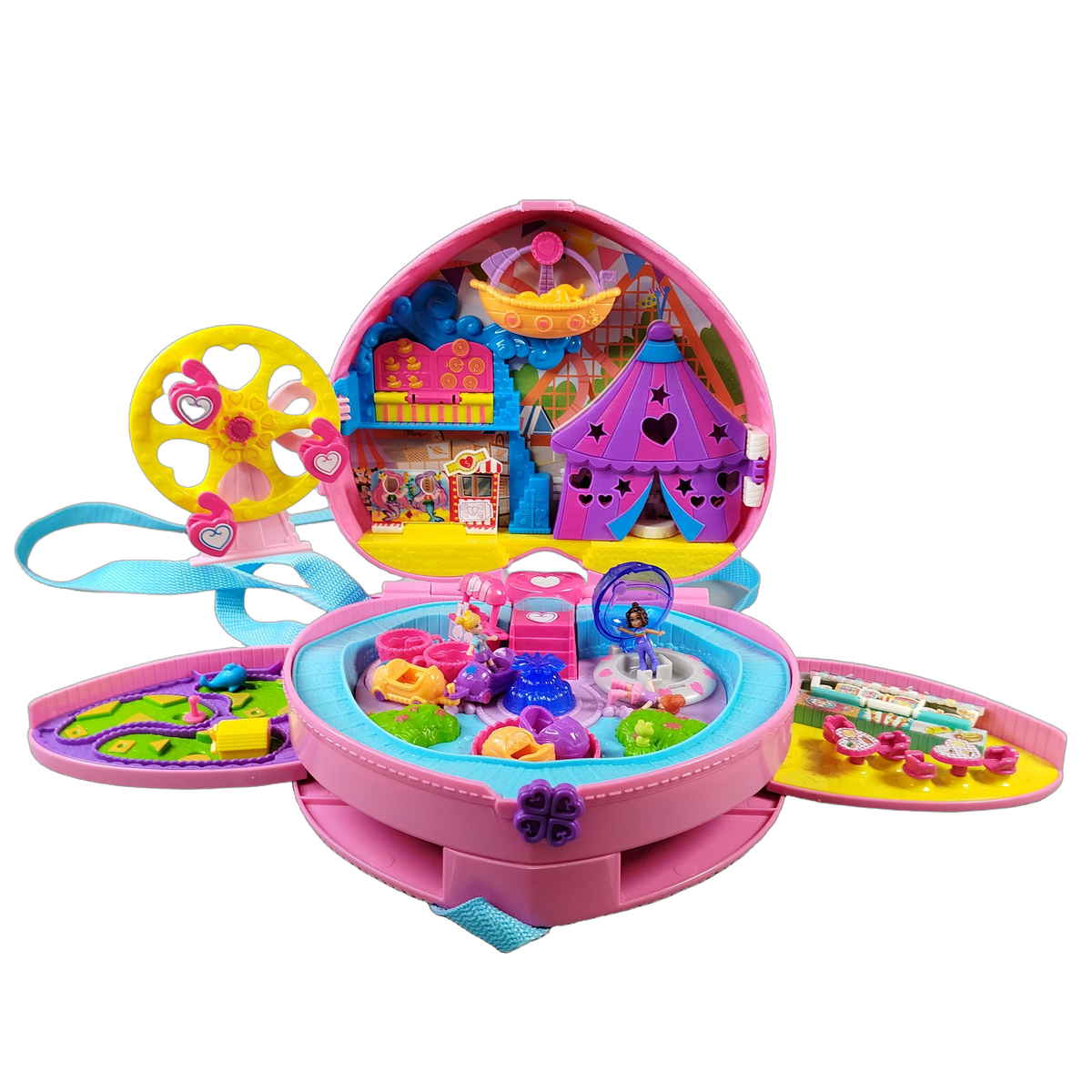 Mattel Polly Pocket Herz-Rucksack Spielset mit Zubehör