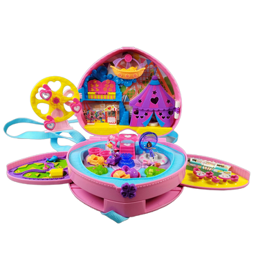 Mattel Polly Pocket Herz-Rucksack Spielset mit Zubehör