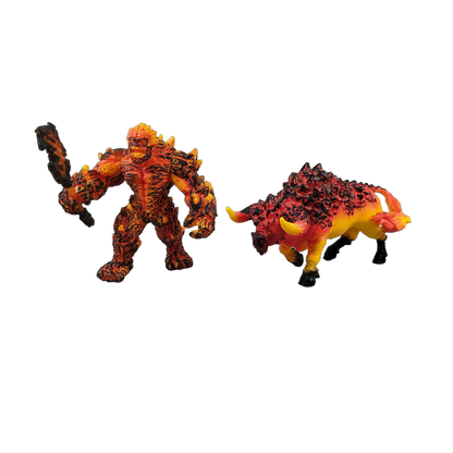 Schleich Bundle Lava-Monster, Höllenhund & Feuerstier 3 Teile Figuren