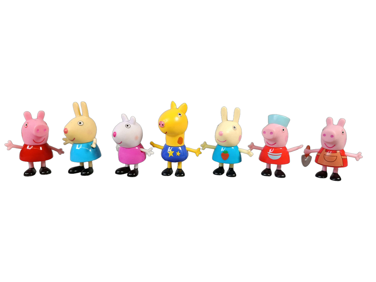 Peppa Pig & VTech Bundle großes Set Figuren, Buggies & Lerntelefon