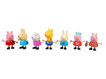 Peppa Pig & VTech Bundle großes Set Figuren, Buggies & Lerntelefon