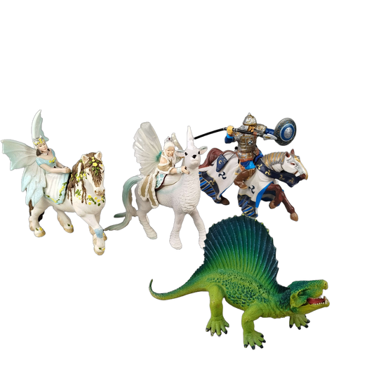 Schleich Bundle 4 Teile Dino & Ritter Figuren