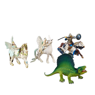 Schleich Bundle 4 Teile Dino & Ritter Figuren