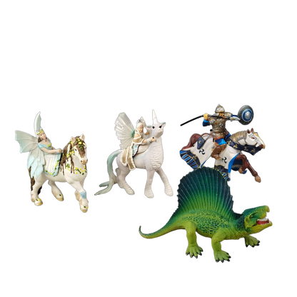 Schleich Bundle 4 Teile Dino & Ritter Figuren