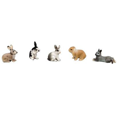 Schleich Tiere Bundle 5x Kaninchen Figuren