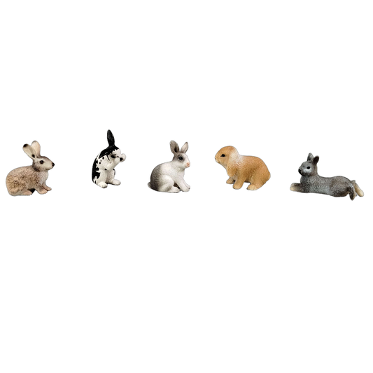 Schleich Tiere Bundle 5x Kaninchen Figuren