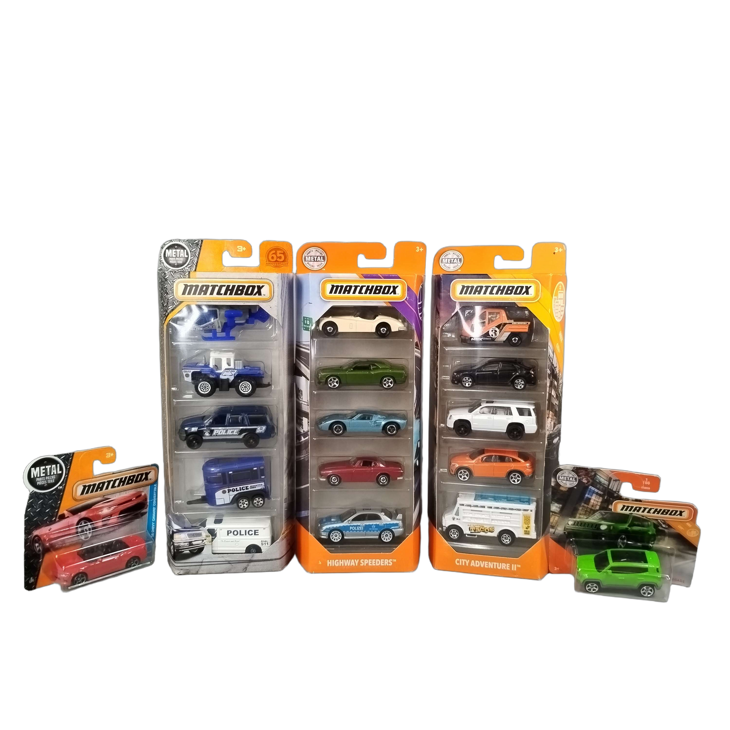 Matchbox Bundle Police Highway Speeders City Set von 18 Autos, Neu
