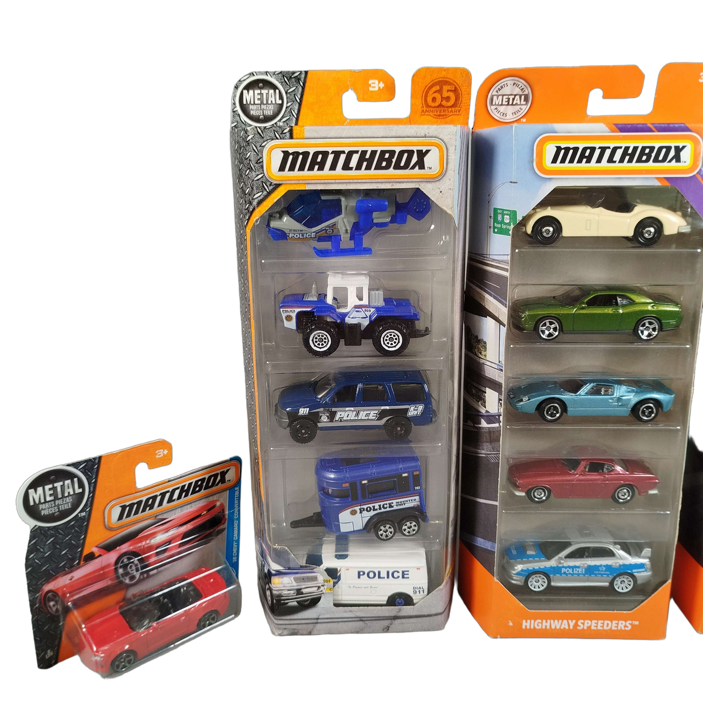 Matchbox Bundle Police Highway Speeders City Set von 18 Autos, Neu