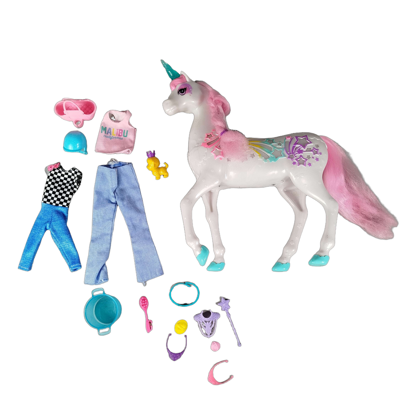 Mattel Bundle Barbie Puppe & Einhorn mit Zubehör