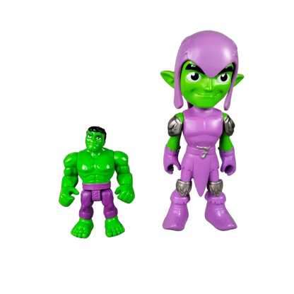 Hasbro Bundle Hulk & Green Goblin 3er Figuren & Motorrad
