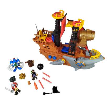 Mattel Imaginext Shark Bite Pirate Ship DHH61