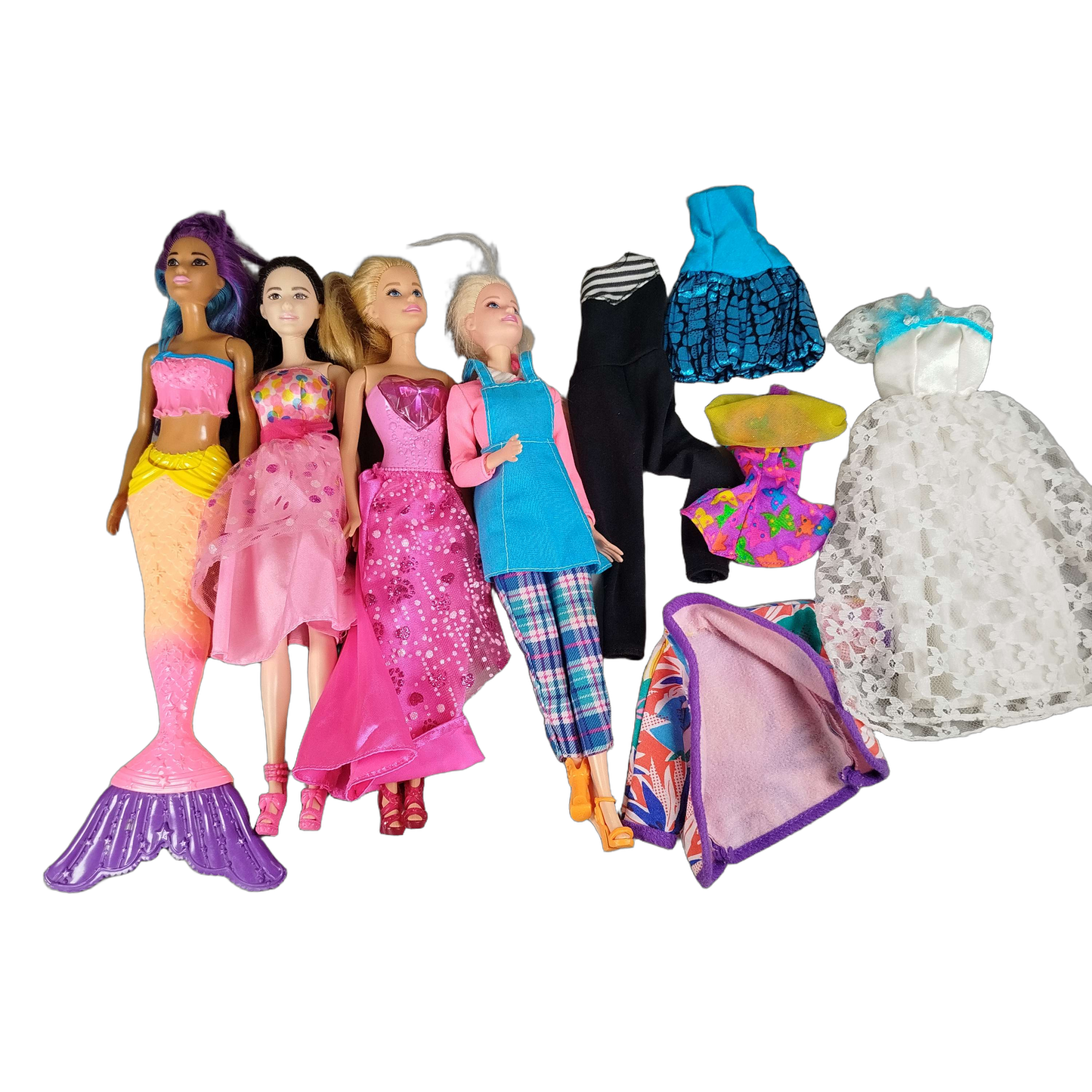 Mattel Bundle Barbie 4x Puppen & Zubehör