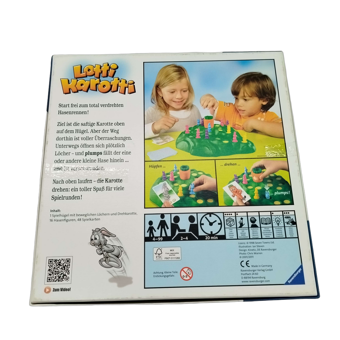 Ravensburger Lotti Karotti Brettspiel für 2–4 Spieler