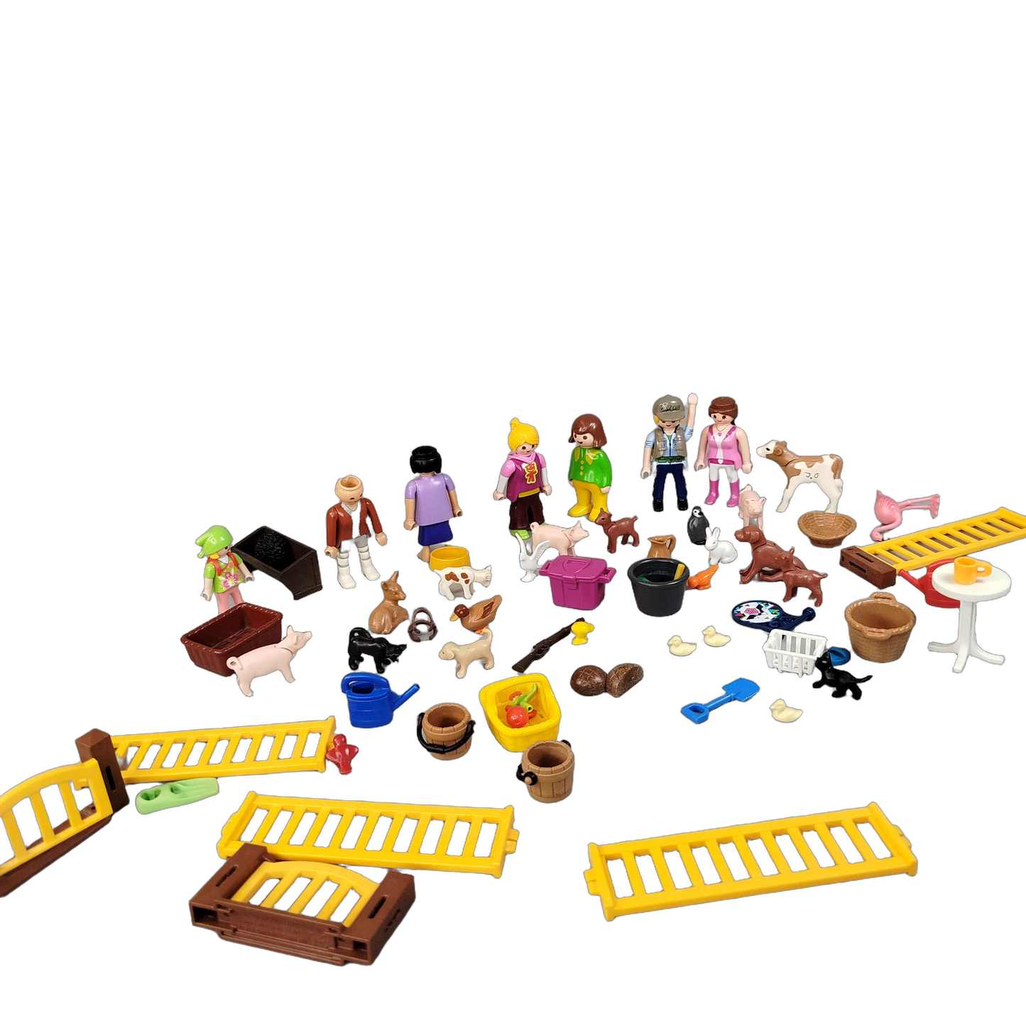 Playmobil Bundle Bauernhof Set von 7 Figuren & Tiere