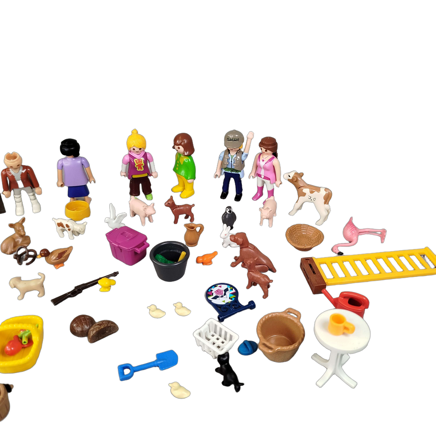 Playmobil Bundle Bauernhof Set von 7 Figuren & Tiere
