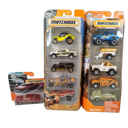 Matchbox Bundle MBX Wild Set von 17 Autos, Neu
