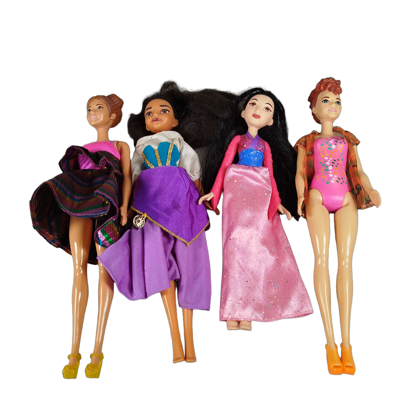 Mattel Bundle Disney Barbie 4x Puppen neuwertig
