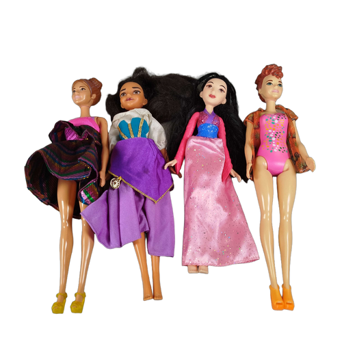 Mattel Bundle Disney Barbie 4x Puppen neuwertig