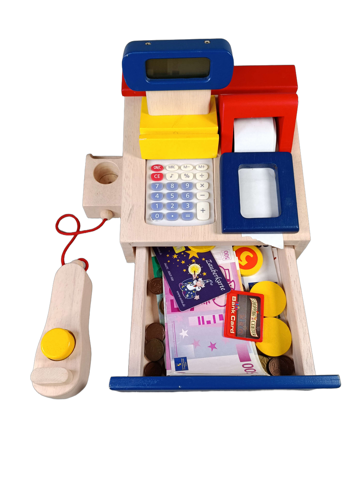 Bruder Holz Spielkasse Kaufladen mit Scanner & Rechner