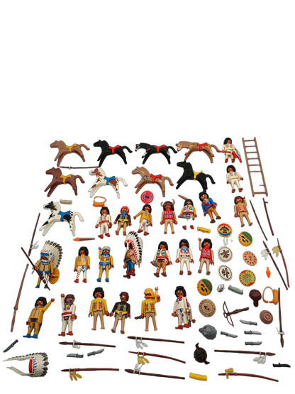 Playmobil Bundle Western & Indianer Figuren, Pferde & Zubehör