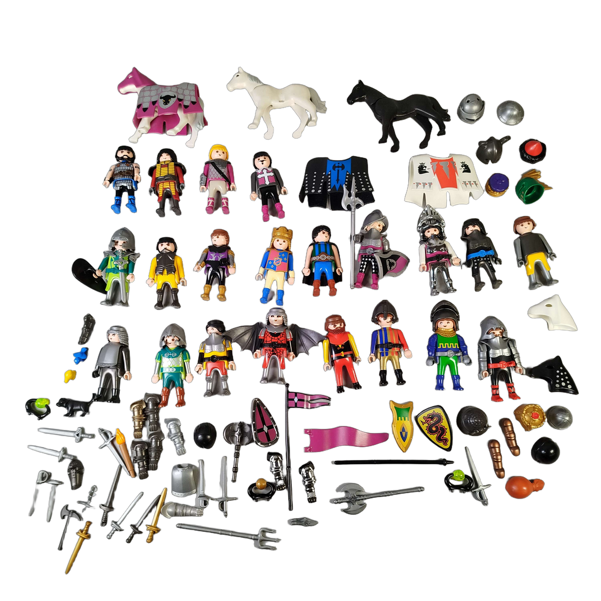 Playmobil Bundle Ritter & Wikinger großes Set Figuren Pferde & Drache