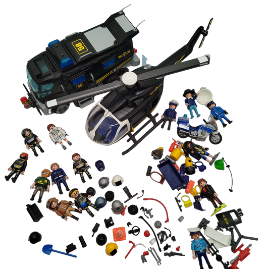 Playmobil Bundle City Action 9360 großes Set Truck Motorrad & Figuren