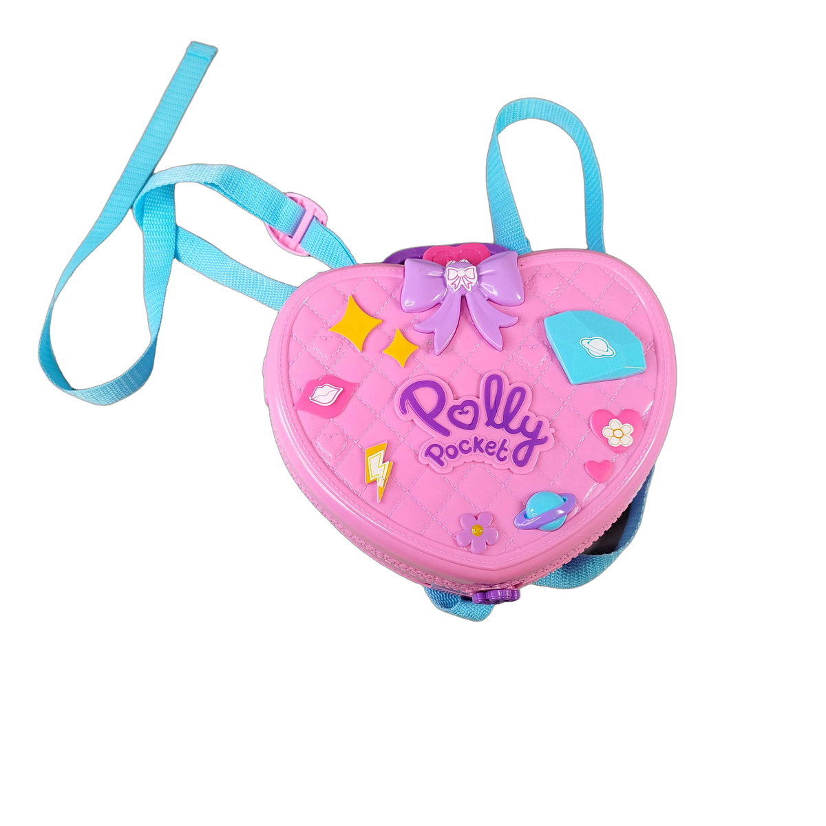 Mattel Polly Pocket Herz-Rucksack Spielset mit Zubehör
