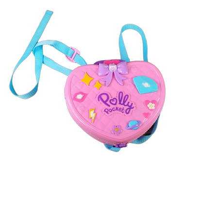 Mattel Polly Pocket Herz-Rucksack Spielset mit Zubehör