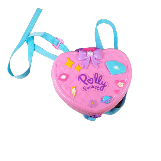 Mattel Polly Pocket Herz-Rucksack Spielset mit Zubehör