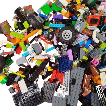 Konvolut LEGO ca. 1 kg, Bausteine & Minifiguren, ab 6 Jahre