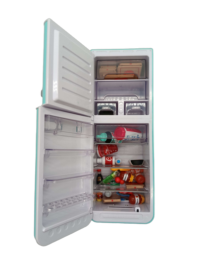 Zuru Retro-Kühlschrank Küchenspielzeug mit Mini-Lebensmitteln